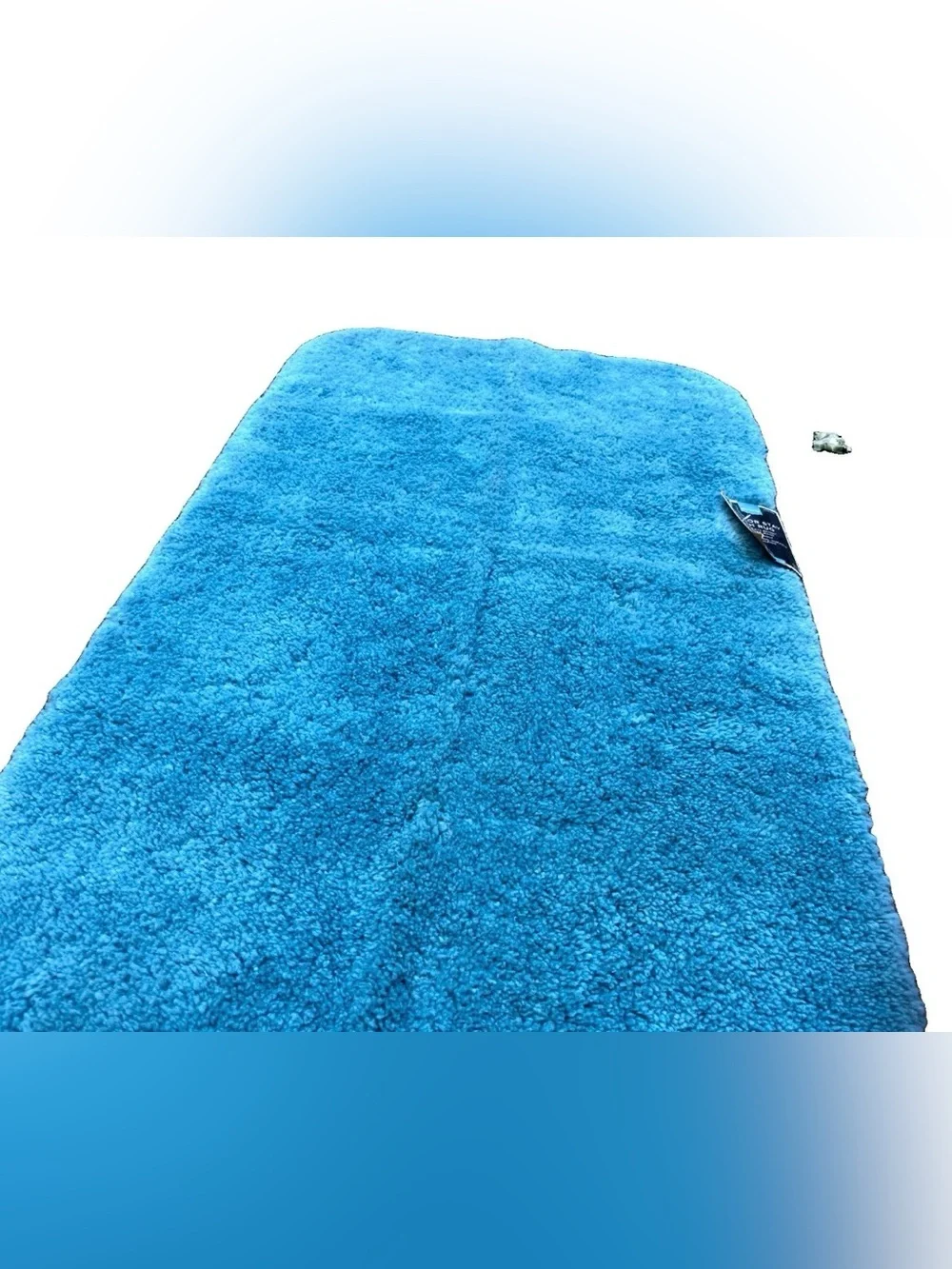 Set of 2 Plush Teal Blue Bath Rugs Non Slip Bathroom Mats 33x20 New